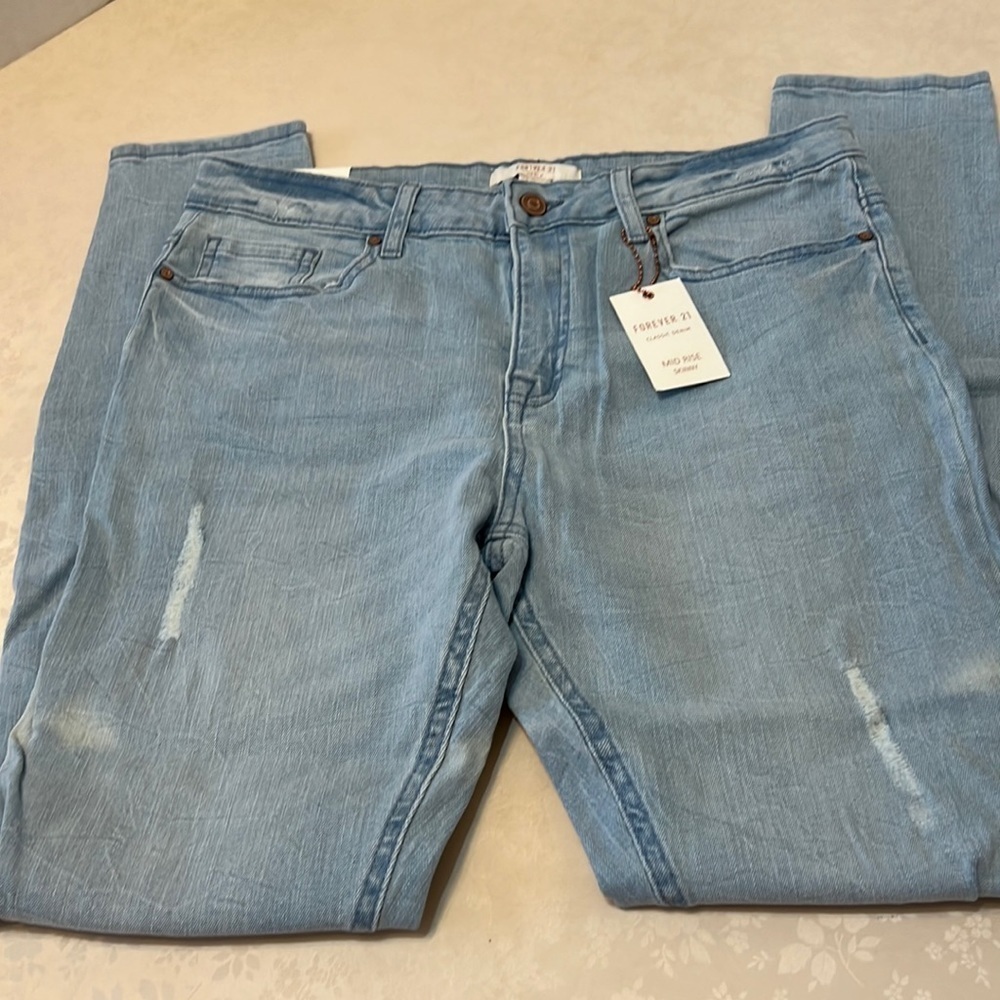 Jeans. Forever 21. Skinny.  light denim.  size 31.